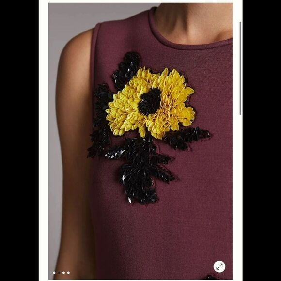 Anthropologie Sequined Shift Mini Dress size Medium - Picture 3 of 4